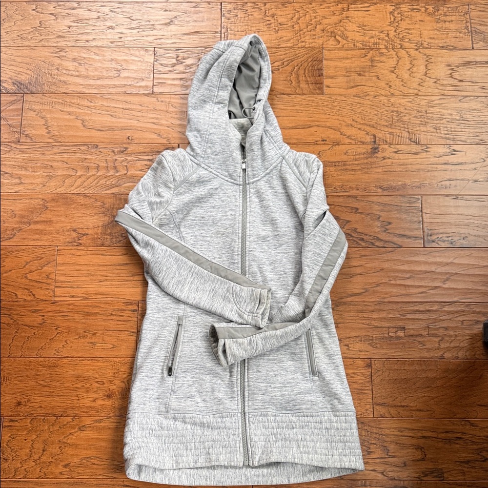 Athleta Light Gray Fleece Jacket